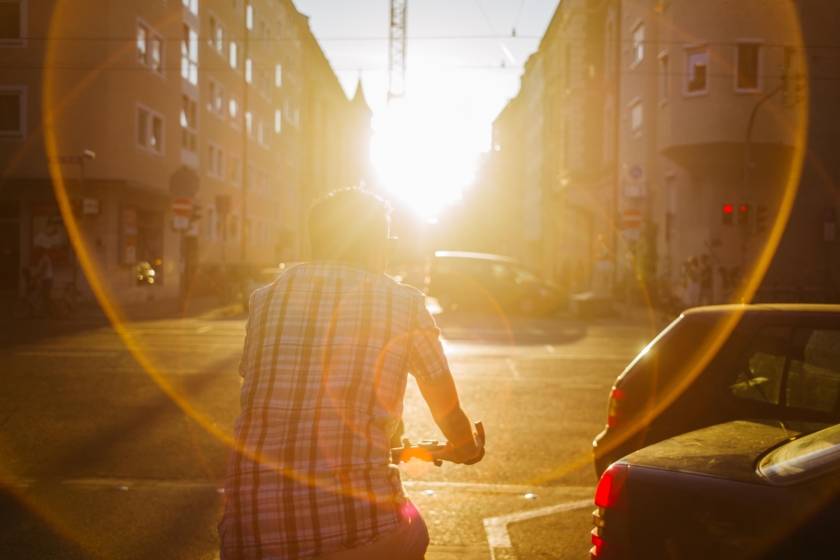 Fahrrad Sommer Maxvorstadt Sonne dm0529