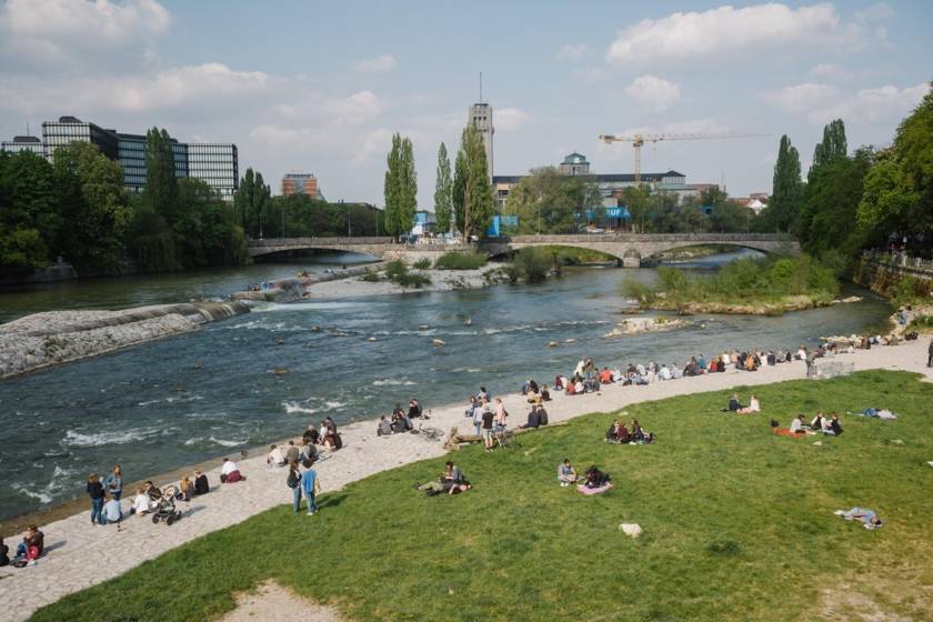 Reichenbachbrücke Isar Sommer dm046