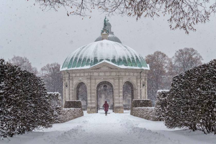 Dianatempel Hofgarten Winter