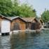 Boathouses at Starnberger See near Munich.