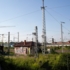 Vías de ferrocarril en desuso en el barrio del matadero