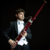 The musician Raffaele Giannotti plays his bassoon in Munich.