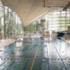 Interior view of the Olympic Swimming Hall in Munich