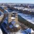 The St. Maximilian Church on the Isar in winter in Munich