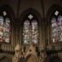 A church window in the church Sankt Lukas in Munich