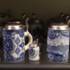 Painted porcelain beer mugs for sale at Kustermann