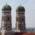 The two towers of the Frauenkirche in red brick