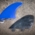 Two broken fins from surfboards from Eisbach in Munich