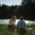 Two women at the Isar riverbed during summertime in Munich