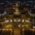 View of an illuminated Königsplatz in Munich at night.