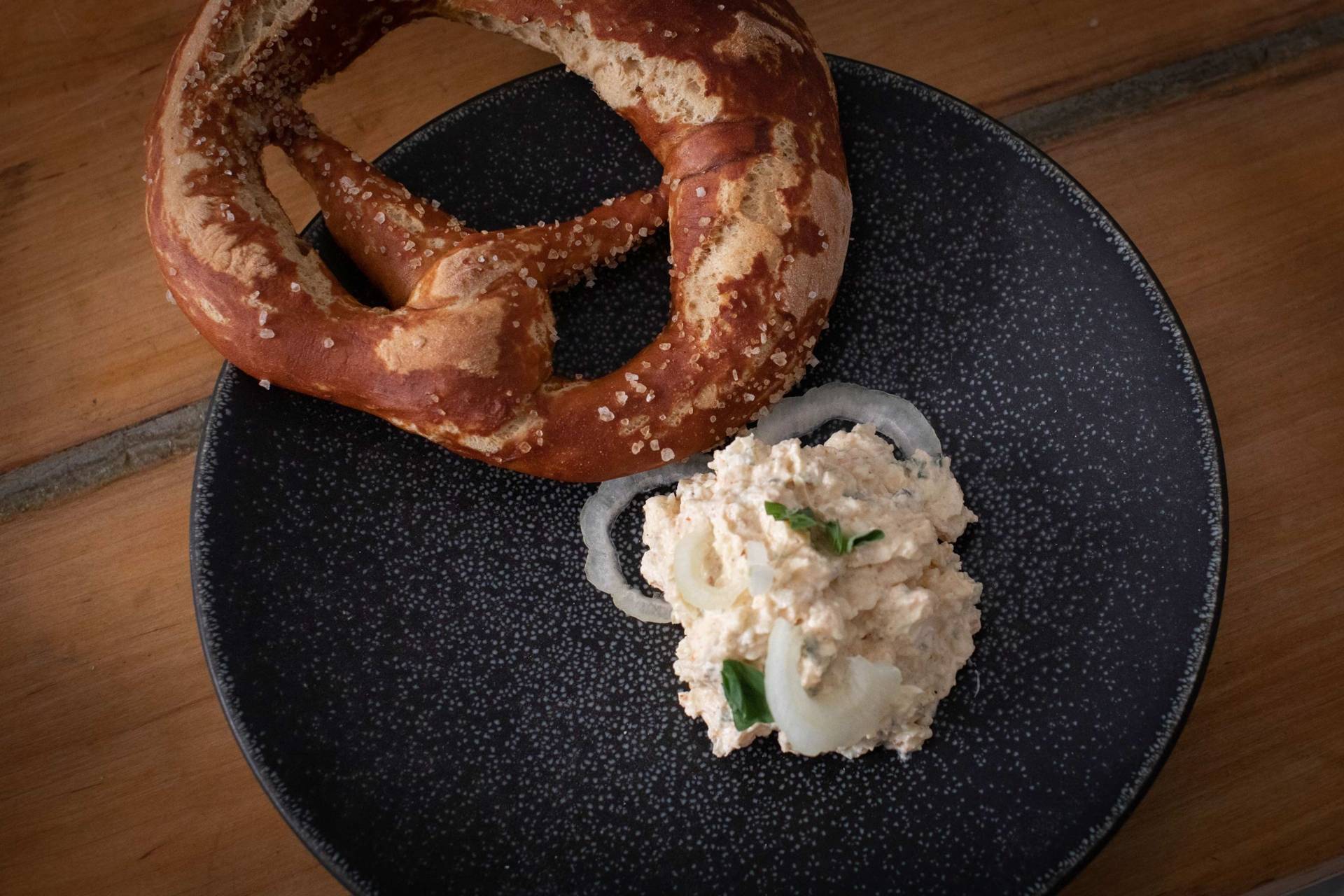 Giant pretzel with Obazda simply Munich