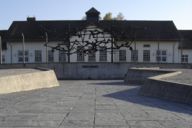Exterior view Dachau Memorial.