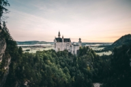 Neuschwanstein Castle in the surrounding region of Munich.