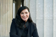 The artist Betty Mü at Königsplatz in Munich