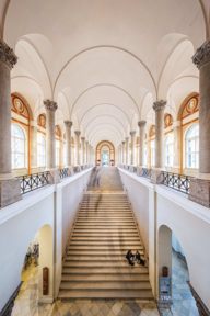 Staircase in the Bayerische Staatsbibliothek.