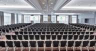 View of the hall of the Holiday Inn in Munich.