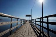 Walkway at Lake Chiemsee in Bavaria.