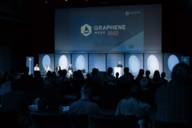 Several participants on one stage at Graphene Week in Munich.