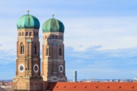 Towers of the Frauenkirche in Munich.