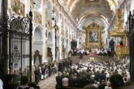 The Freising Cathedral during a mass.