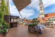 The roof terrace of the Louis Hotel in Munich