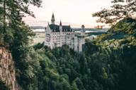 Neuschwanstein Castle in the surrounding region of Munich.