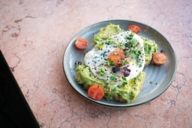 An avocado bread at Mary's Coffe Club in Munich