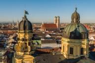 Towers and Alps in Munich