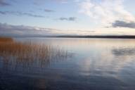 Evening atmosphere with sunset at Ammersee near Munich