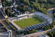 Aerial view of the Städtisches Stadion an der Grünwalder Strasse (stadium) in Munich