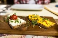 Sandwiches in a pub in Munich.