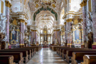 Interior view of the monastery church in Fürstenfeldbruck