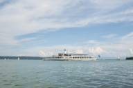 Boat on the Ammersee in the hinterland of Munich.