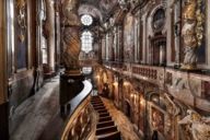 Interior view of the Asamkirche in Munich. 