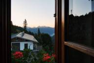 View of the mountains from the Wallberghaus Hotel.