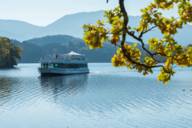 A ship from the Staffelseeschifffahrt fleet on an autumnal round trip on the lake.