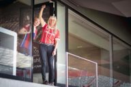 Sporty meeting day at the Allianz Arena.