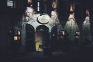 The restaurant Pfistermühle at night in Munich.