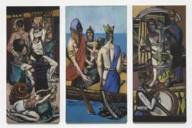 The painting "Departure" by Max Beckmann