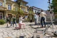 Photo of a shooting in the Bavaria Filmstadt in Munich.