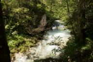 Rapids of the Partnachklamm in the Wettersteingebirge at Garmisch-Partenkirchen.