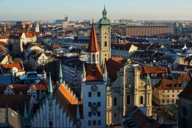 The Alte Rathaus in Munich from above.