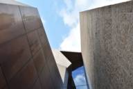 View of the exterior façade of the Sudeten German Museum in Munich.