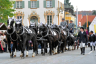 Historical horse-drawn carriage at the Leonhardifahrt in Fürstenfeldbruck