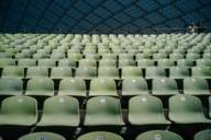Green seats at the Olympiastadion in Munich.