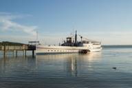 Boat on the Ammersee in the hinterland of Munich.
