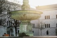 Fountain in front of the Ludwig-Maximilian University in Munich
