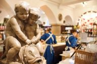 A little statue in the Dallmayr store in Munich.