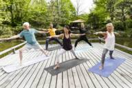 Slow Sport Yoga in a park in Munich.