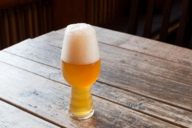 A glass of beer in a restaurant in Munich.